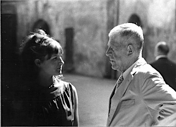 Gabriele Fackelmann mit Oskar Kokoschka, Foto Michael Fackelmann